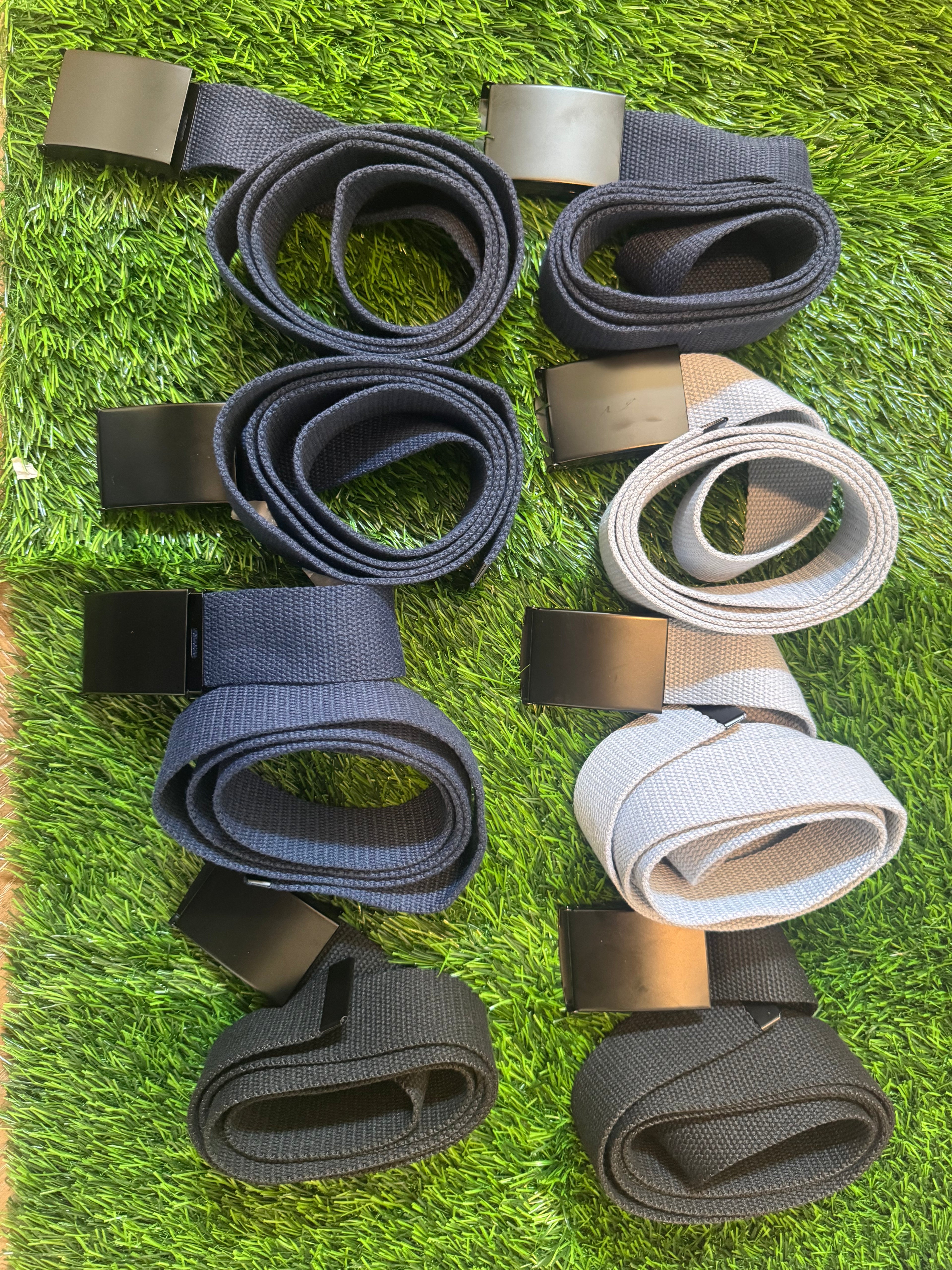 Men's Stretchable Elastic Nylon Web Adjustable Belt - available in different colors