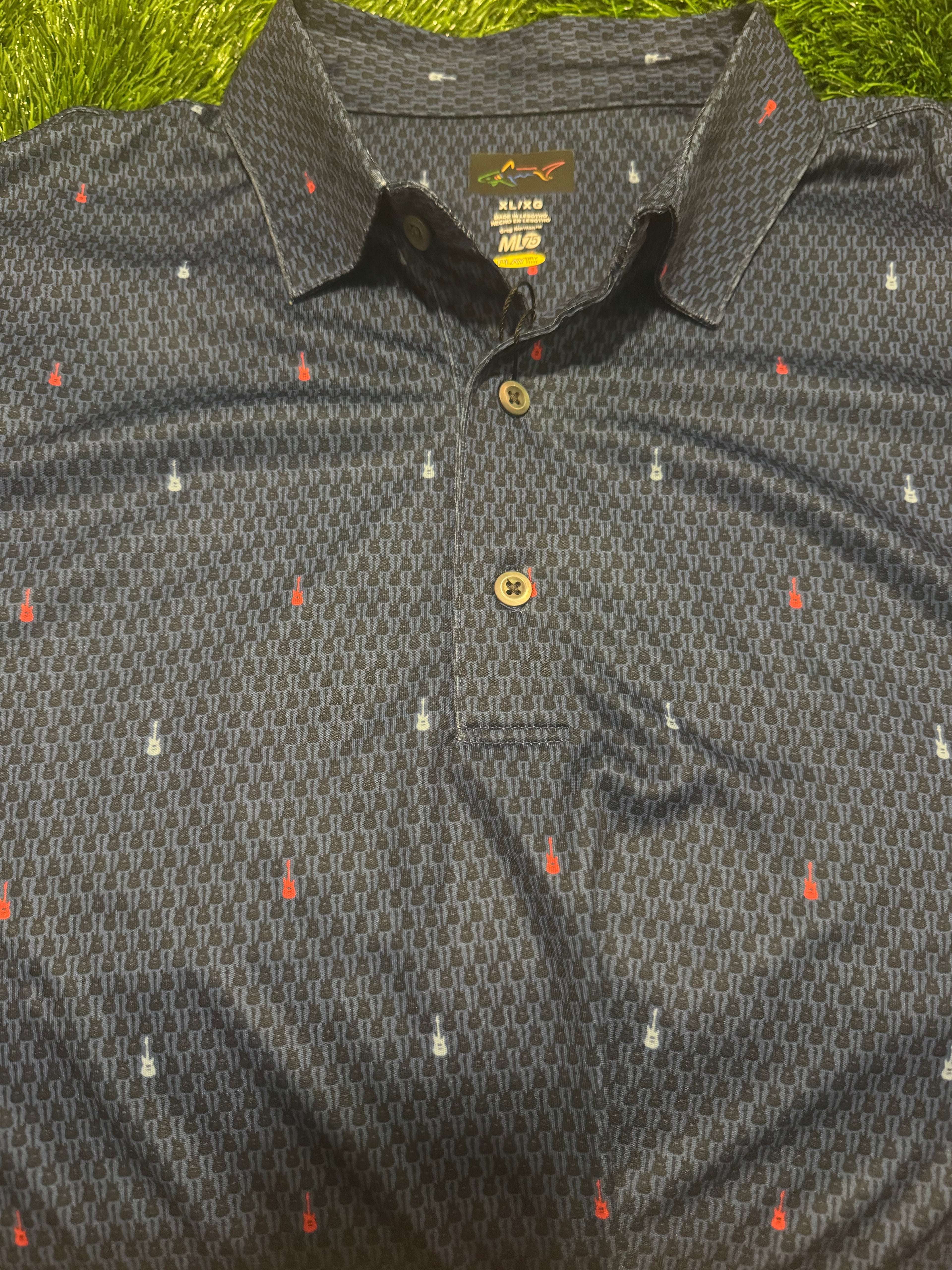 Greg Norman Navy Polo Golf Shirt - X-Large