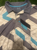 Slazenger Grey/White Polo Golf Shirt - X-Large
