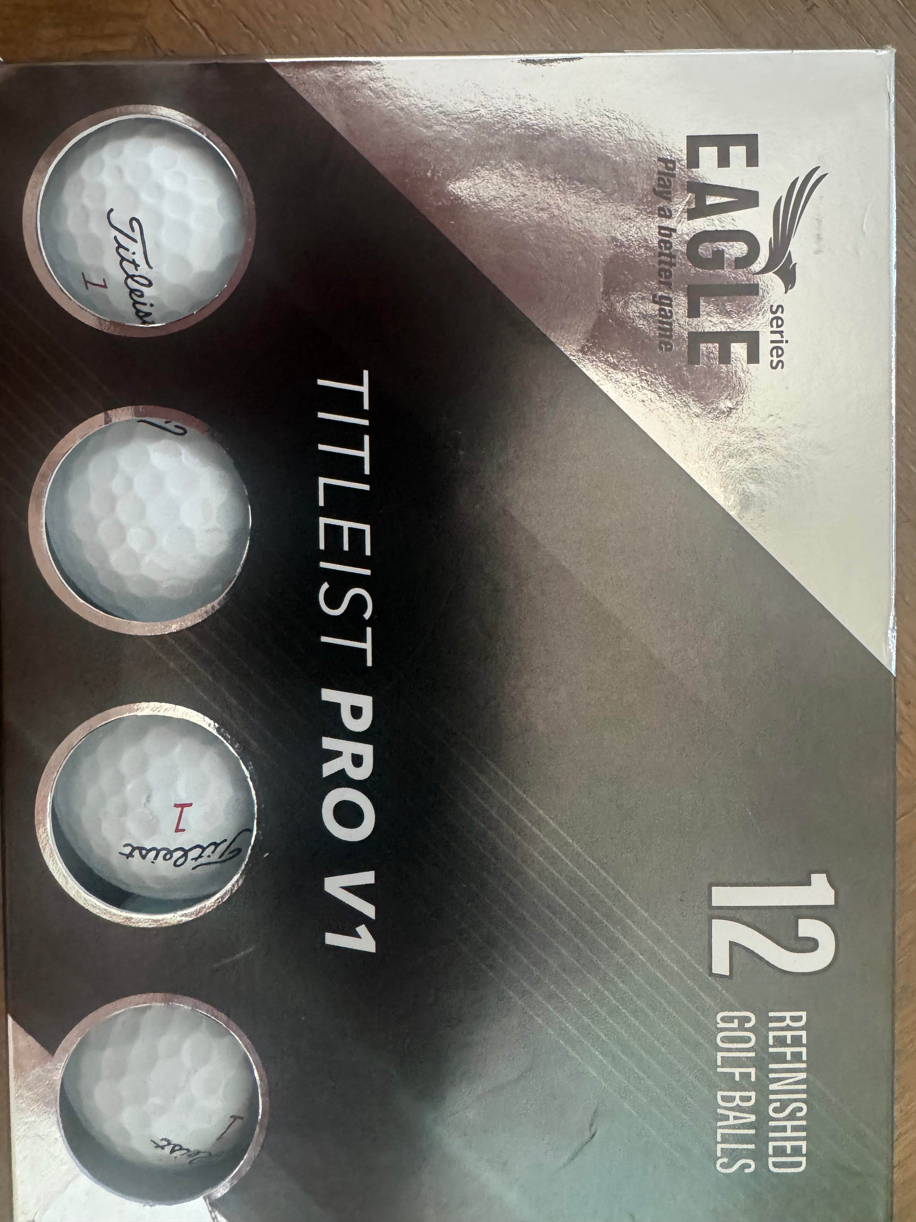 Eagle Titleist Pro V1 Refinished Golf Balls — 1 Dozen (Mint) (12 balls)