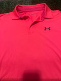 Under Armour Orange Polo Golf Shirt - Medium